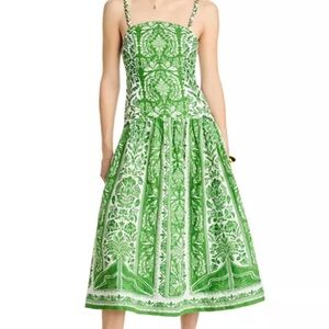 Farm Rio Delicate Tapestry Midi Dress